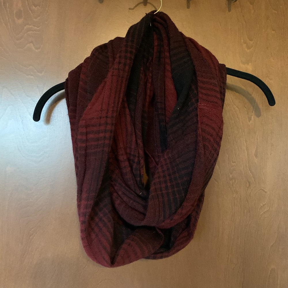 Red Flannel Infinity Scarf